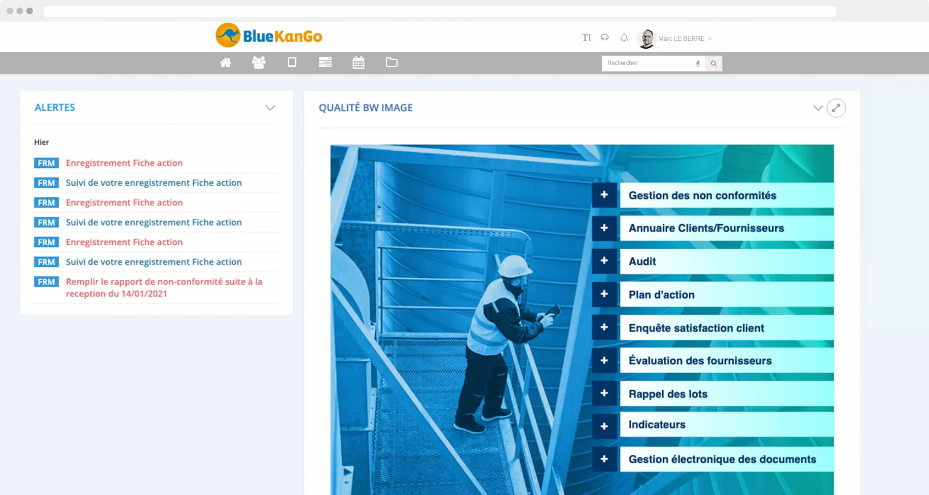 Capture d'écran de la plateforme BlueKanGo Canada